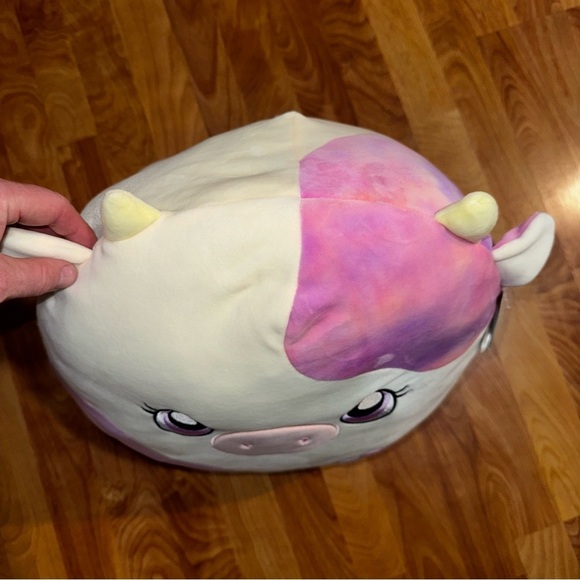Squishmallow Kalina the Cow 16” Cream w Tie Dye Easter Stuffed Animal Plush - Picture 4 of 15